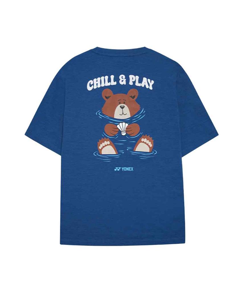YONEX 261Ts042U Dark Marine Unisex Teddy Bear Graphic Short Sleeve T-Shirt