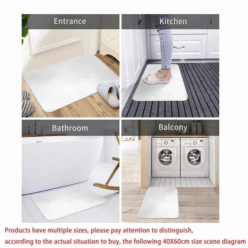 Funny Cute Cat Welcome Doormat Machine Washable Anti-slip Floor Mat Home Decor Living Room Bedroom Kitchen Entrance Foot Mats