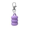 Practical Donut Silicone Keychain Cap Accessories Portable Durable Holder Keychain Compatible For Lipgloss Storage And Balm Cap