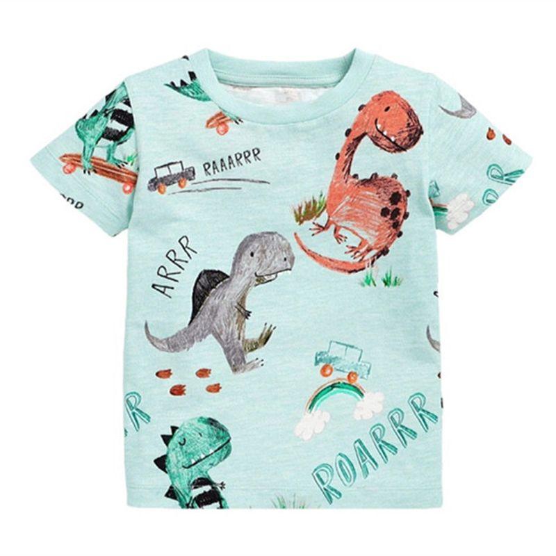 Dinosaur Summer Baby and Infant 3-Year-Old Round Neck Short-Sleeved T-shirt