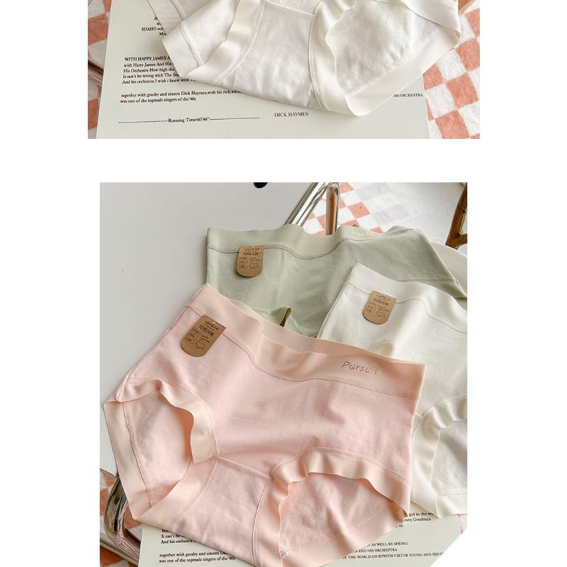 Women S Mid Waist Seamless 100 Cotton Antibacterial Underwear For Girls Large Size
