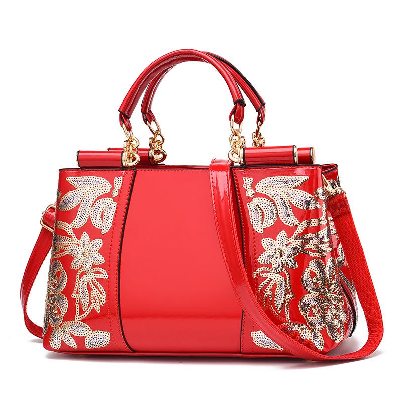 Ladies' 2026 Patent Leather Shoulder Bag: Elegant European & American Style Handbag & Crossbody for Women.