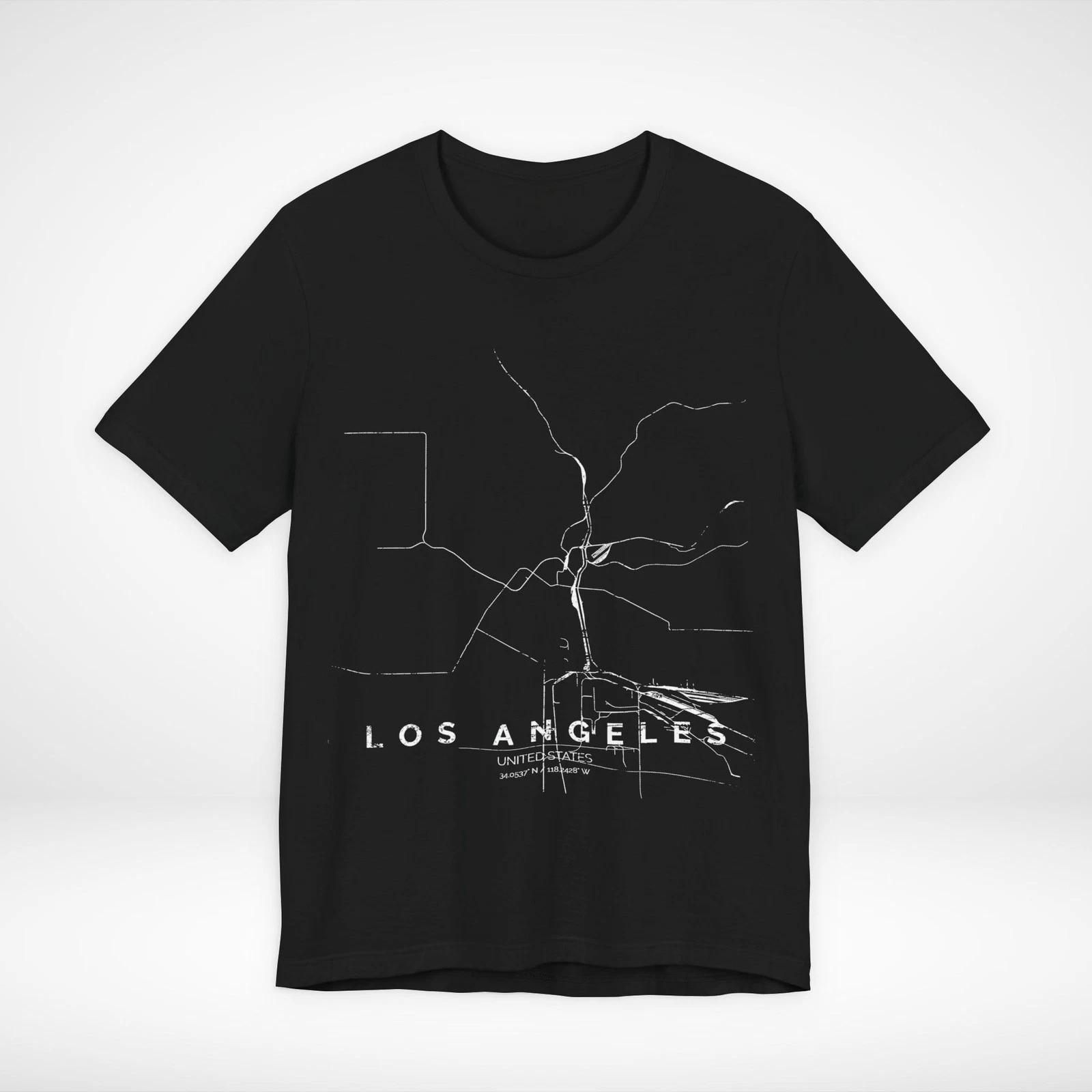 Los Angeles LA USA California Train Map T-Shirt Rail Graphic Tee Streetwear 3XL