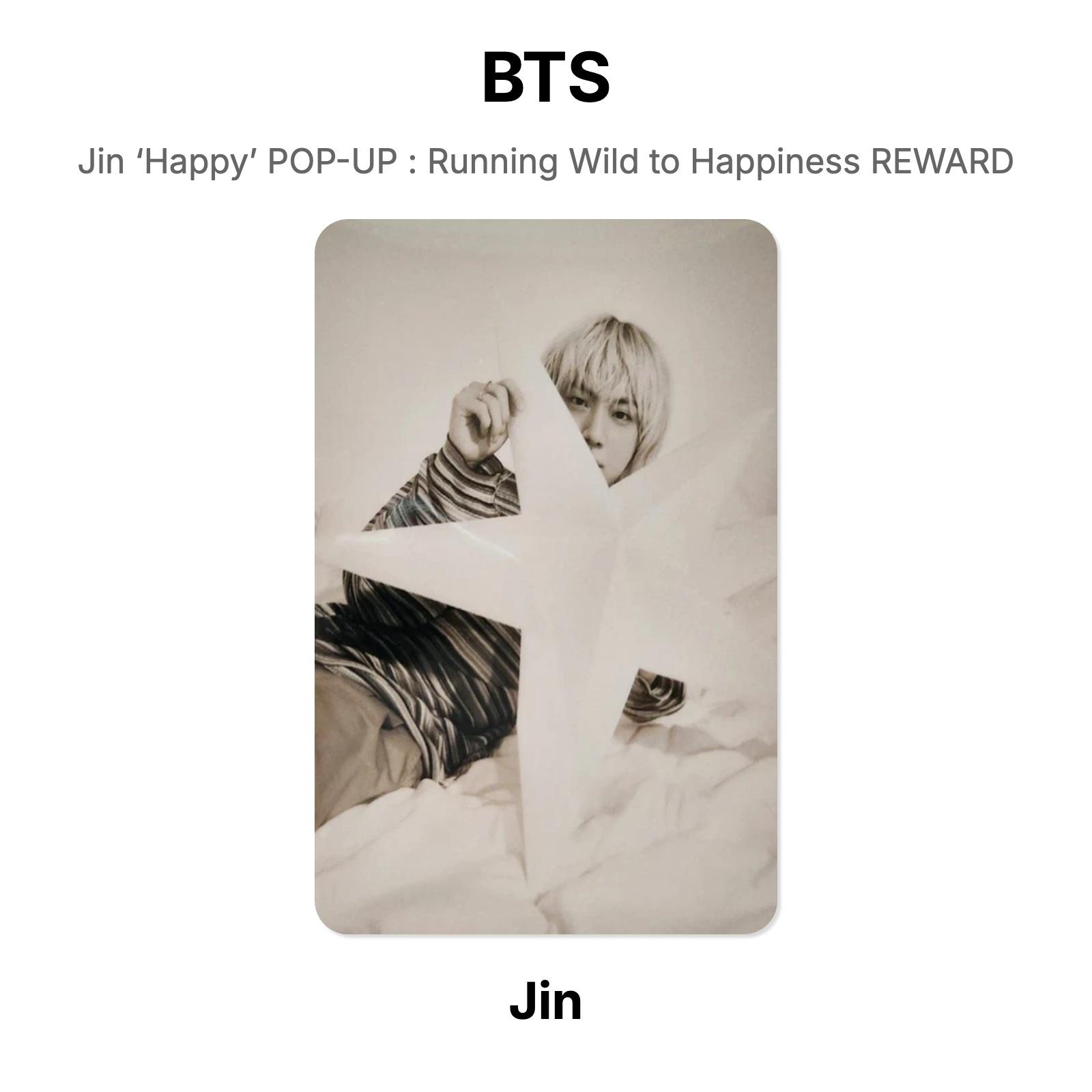 BTS Jin ‘Happy’ POP-UP : Running Wild to Happiness REWARD Official Photocard Jin 02