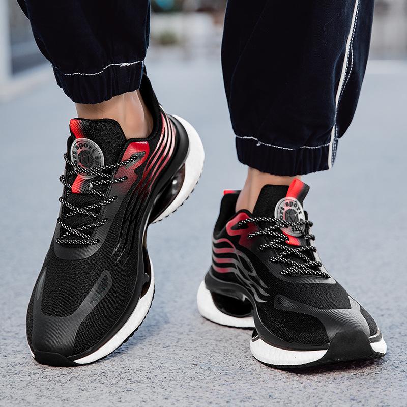 Sportovní a volnočasová obuv - Lehké a prodyšné síťované běžecké boty s tlumením nárazů, protiskluzovou podrážkou a šněrováním.