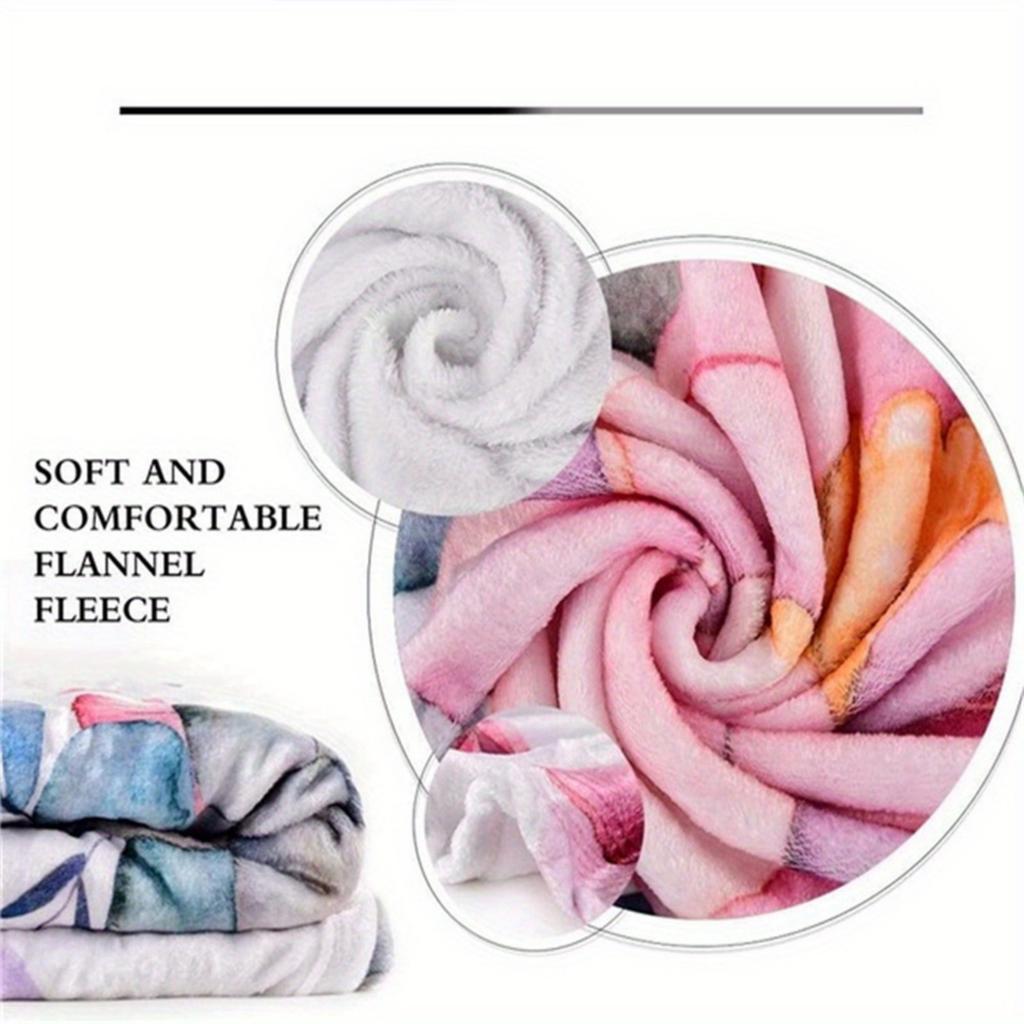 Pink Flamingo Flannel Blanket Digital Printed for Kids Bedroom Decoration Warm Soft Comfertable Blanket for Sofa Chair