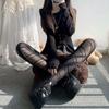 Women's Sexy Fishnet Pantyhose Hollow Tights Lace Black Thigh High Stockings Lingerie Female Sexy Underwear Stockings