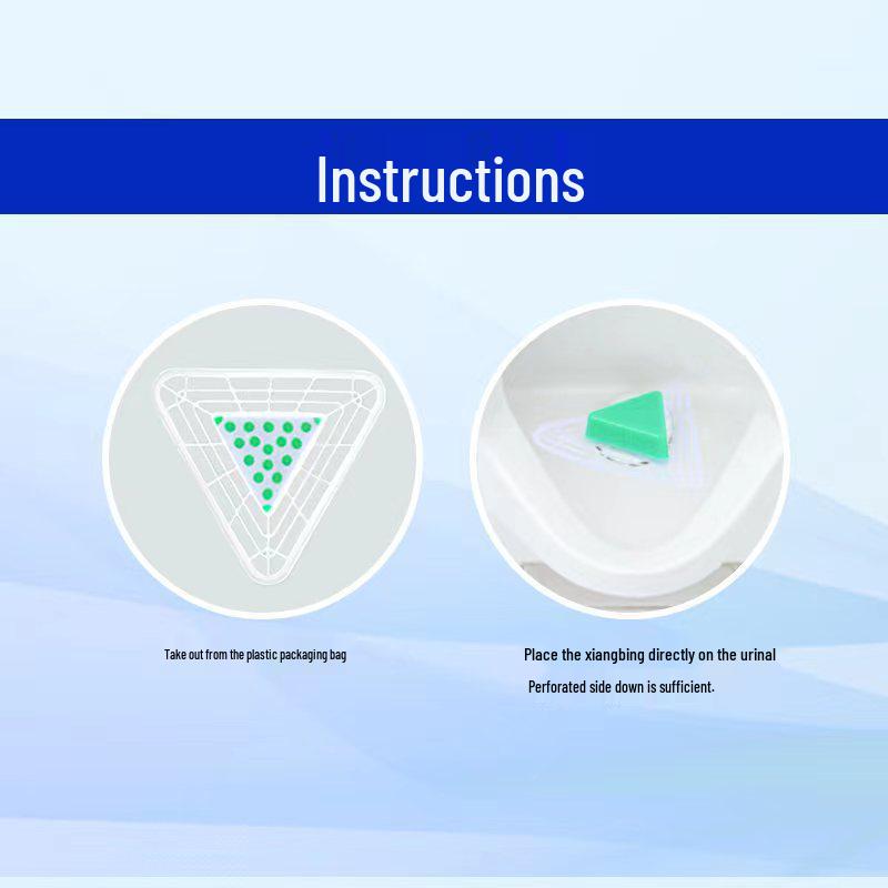 Men’s Urinal Deodorizing Scent Block - Fragrant, Descaling, Cleaning Tablets