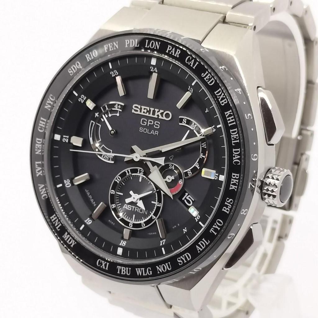 Used [Good Item] SEIKO ASTRON GPS Solar SBXB123 Executive Line Men's Watch with Box and Paperback