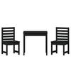 Vidaxl 3-Cz. Gartenmöbel-Set Bistro, Schwarz, Kiefernholz