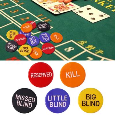 5 Pezzi Pulsante Dealer Poker Pulsanti Poker Grandi Pulsante Blind Mancato Pulsante Poker Pulsante Dealer Pulsante Chip Poker Pulsante Barca