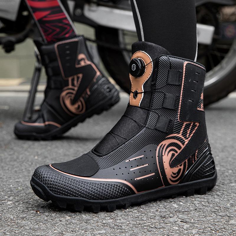 2025 Four Seasons Motorcycle Riding Boots Men's Women's Anti Fall Shoes Off Road Racing Travel