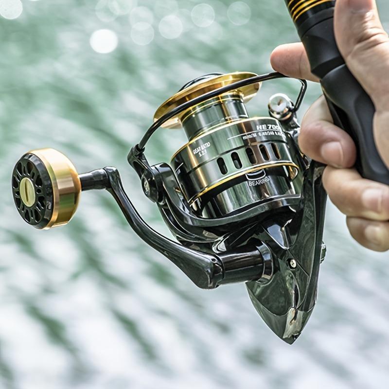 

1 шт. катушка для приманки с максимальным сопротивлением 10 кг, металлическая леска, чашка, рыболовная катушка, высокоскоростная металлическая катушка для длительного литья, серия HE1000-HE7000, рыболовный инструмент, высокое качество HE5000