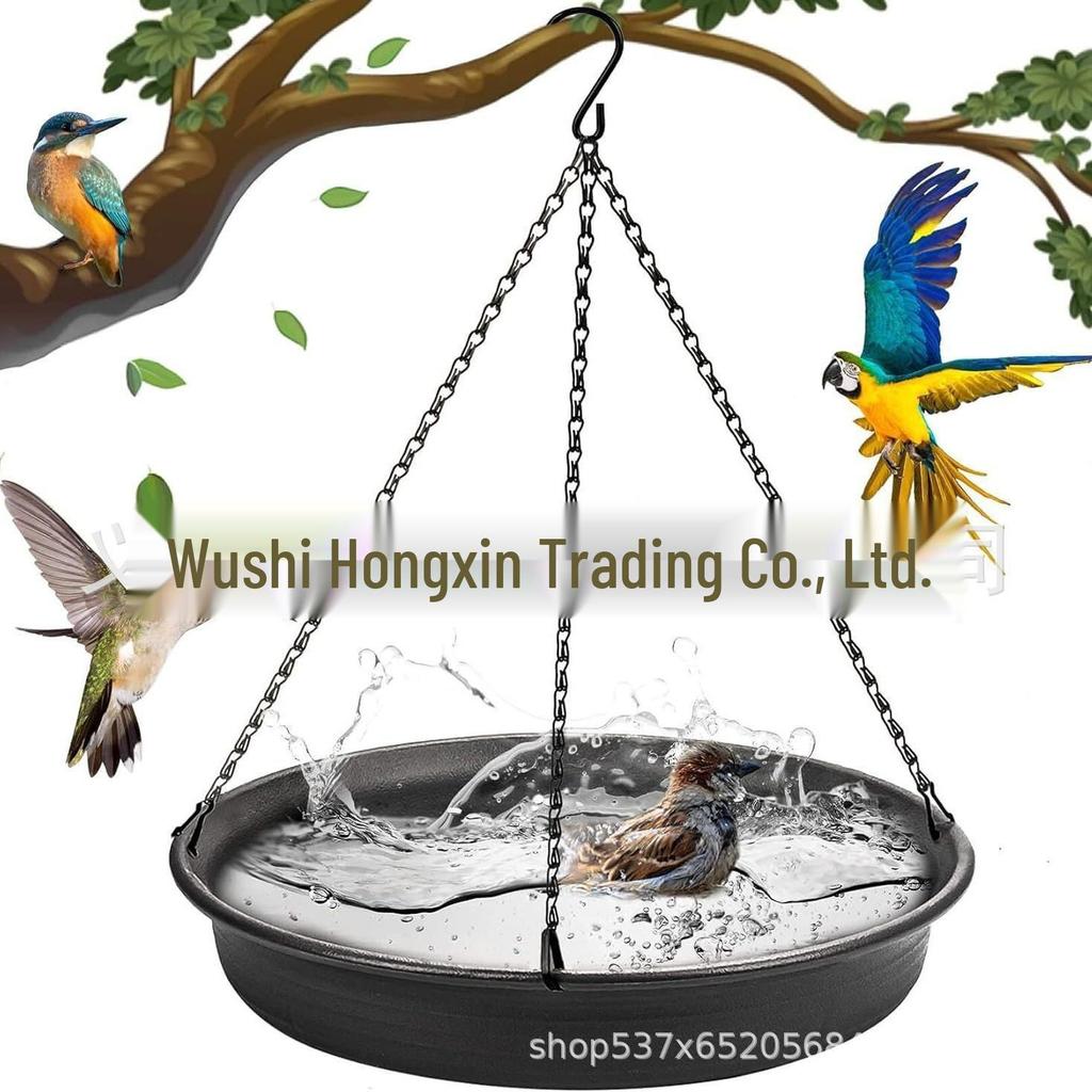 Dövme Demir Kuş Yemliği ve Kuş Banyosu Standı - Çok Fonksiyonlu Dış Mekan Bahçe Dekorasyonu.