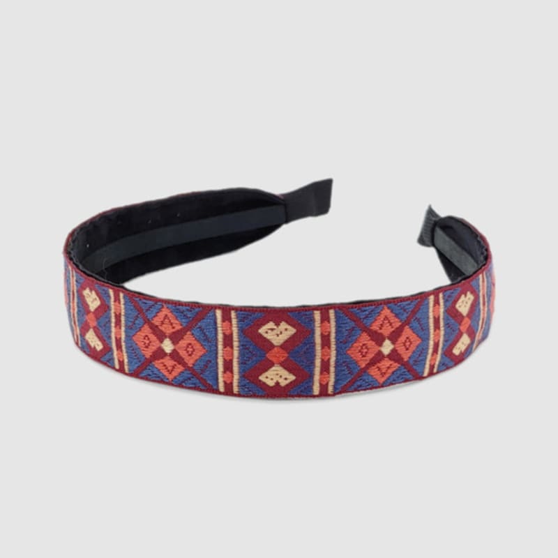 LALA African Pattern Hairband - WINE