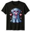 Puppy Dog Heart Sunglasses Bubblegum Animals Dogs Unisexs TShirt Tee Valentines Day