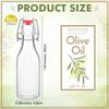 Swing Top Glass Bottles for Olive Oil Homemade 8 oz Clear Flip Top Bottles with Airtight Lids Labels for Storing Homemade Oil