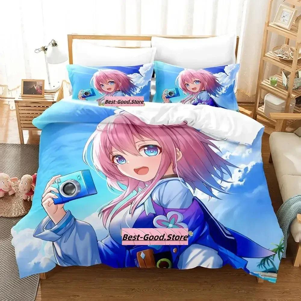 

Game Honkai Star Rail Beding Set Printed With Pilowcase Bed Soft Duvet Cover Soft Single Double Quen Super King-Sized Dimensionsd Dimensions Single 100*200cm Single