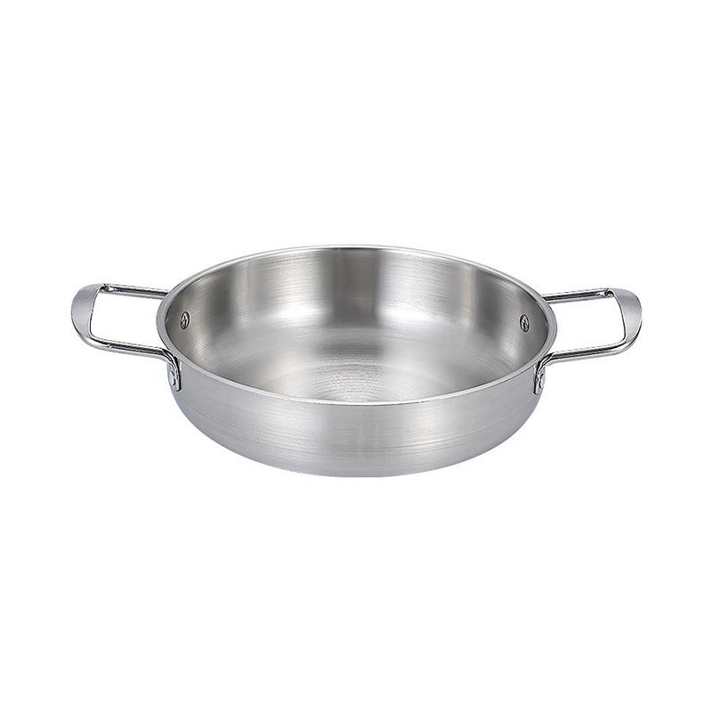 Korean-Style Double-Ear Stainless Steel Seafood and Soup Pot, Anti-Scald, Simple and Thickened Design for Daily Household Use