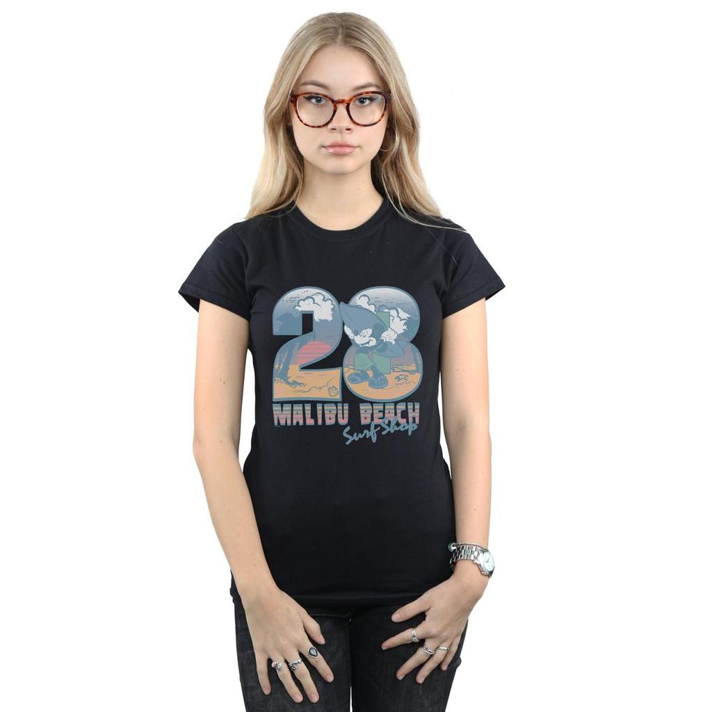 Disney Womens/Ladies Mickey Mouse Surf Shop Cotton T-Shirt