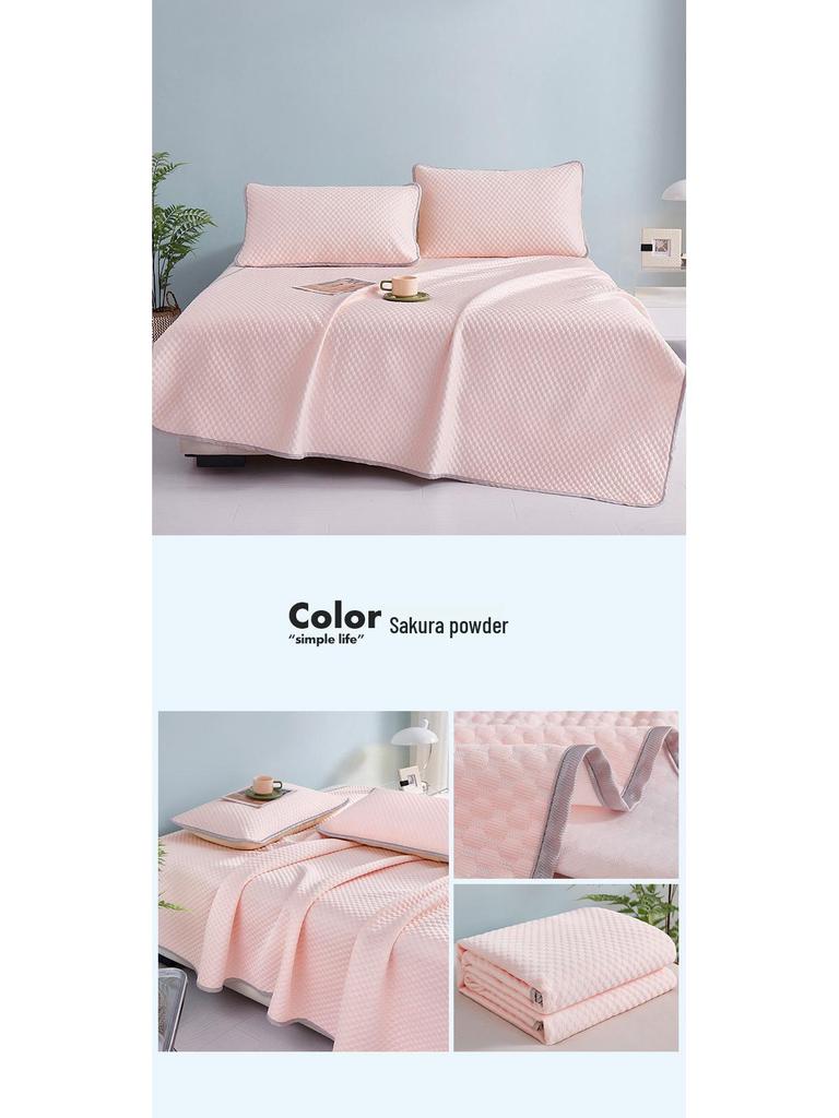 3D Bean Ice Silk Cool Massage Mat - Summer Bed Sheet & Skirt Style for Relaxation and Comfort
