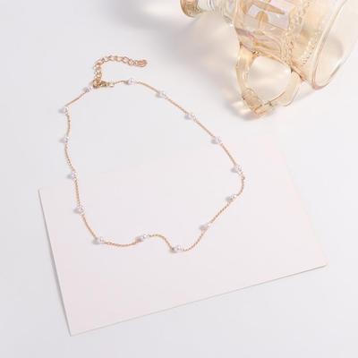 Bead Chain Pearl Choker Necklace Korean Style Short Clavicle Necklace Women's Neck Chain  Ladies