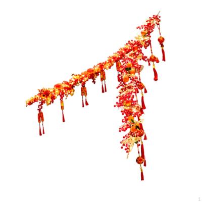 47inch Chinese Year Stairway Hanging Decoration Garland for Farmhouse Decor Welcome Sign