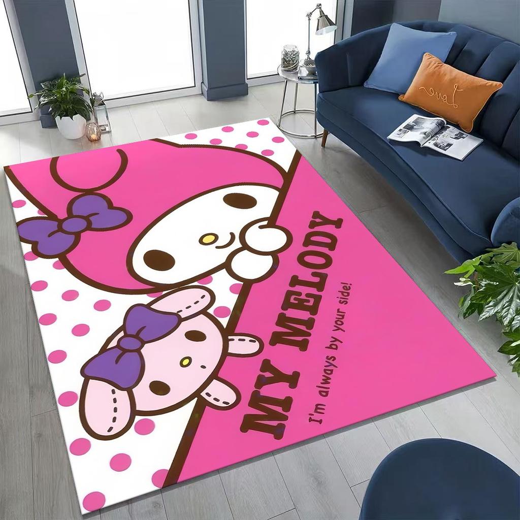 27 Style Cute My Melody Sanrio Rug for Bedroom Living Room Sofa Home Doormat Decor, Large Kids Play Non-slip Floor Mat Gift