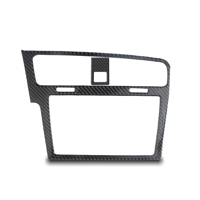 Carbon Fiber Auto Console Center Gps Navigation Panel Cover Trim Frame Car AccessoriesFor Volkswagen Golf 7 Gti Mk7 2013-2019