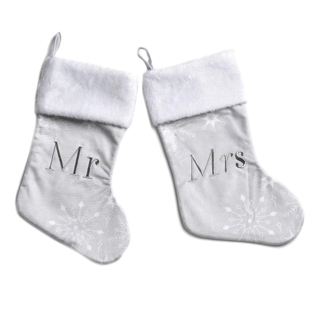 Amore Christmas Stocking Set Mr & Mrs