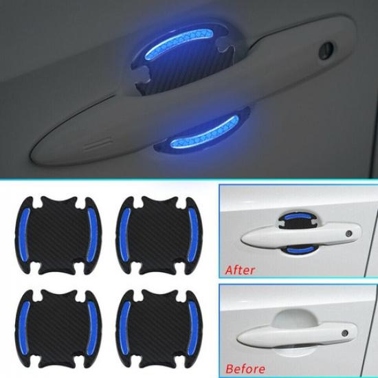 Car Reflective Carbon Fiber Car Exterior Warning Decal Stickers Kit Accessories