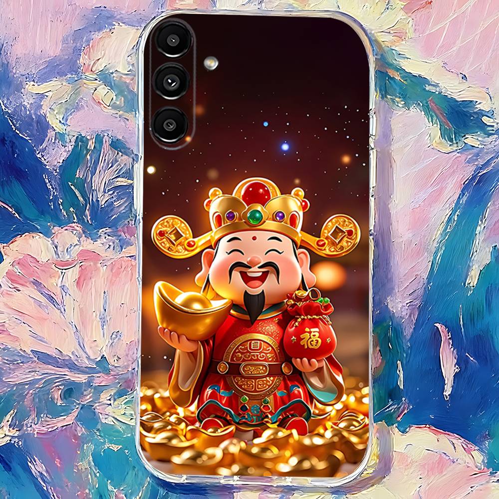 

God of Wealth in Ancient China rich Case For Samsung S30,S25,S24,S23,S21,S22,S20,S10,5G,FE,lite,PIus,Ultra Transparent Cover SamsungS20ULTRA5G