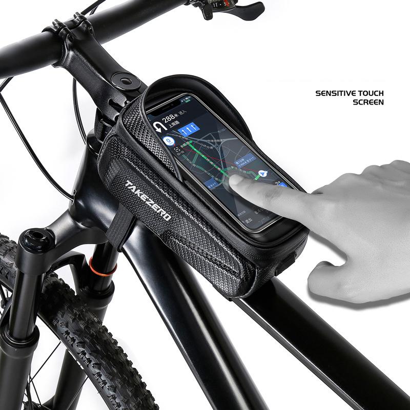 Fahrradtasche Vorderrrohr Touchscreen Rahmen Wasserdichte Handyhülle Radfahren Mountainbike Zubehör