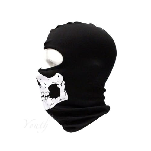 D-drempating Skull Face Mask, Neck or Full, Military, Airsoft, Ultra-Thin Microfiber, Tactical, Ghost, Army Camouflage (Black, Full) Pa131