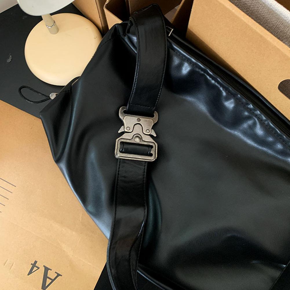 Women Shoulder Bag Pleated PU Leather Crossbody Bag Drawstring Clutch Purse Adjustable Strap Hobo Bag for Travel Commuting