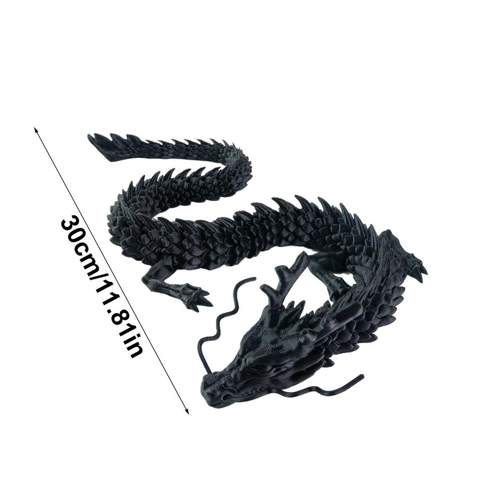 3D Printed Articulated Dragon Chinese Dragon Flexible Realistic Made Ornament Toy Model Home Office Decoration Decor Kids Gifts