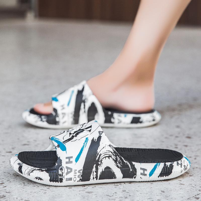 Модные мужские тапочки slip on outdoor модные тапочки на платформе шлепанцы нескользящие — фото 4