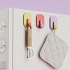 4Pcs Reusable Refrigerator Magnets Hooks Plastic Key Towel Storage Holder Magnetic Hook  Entry Door