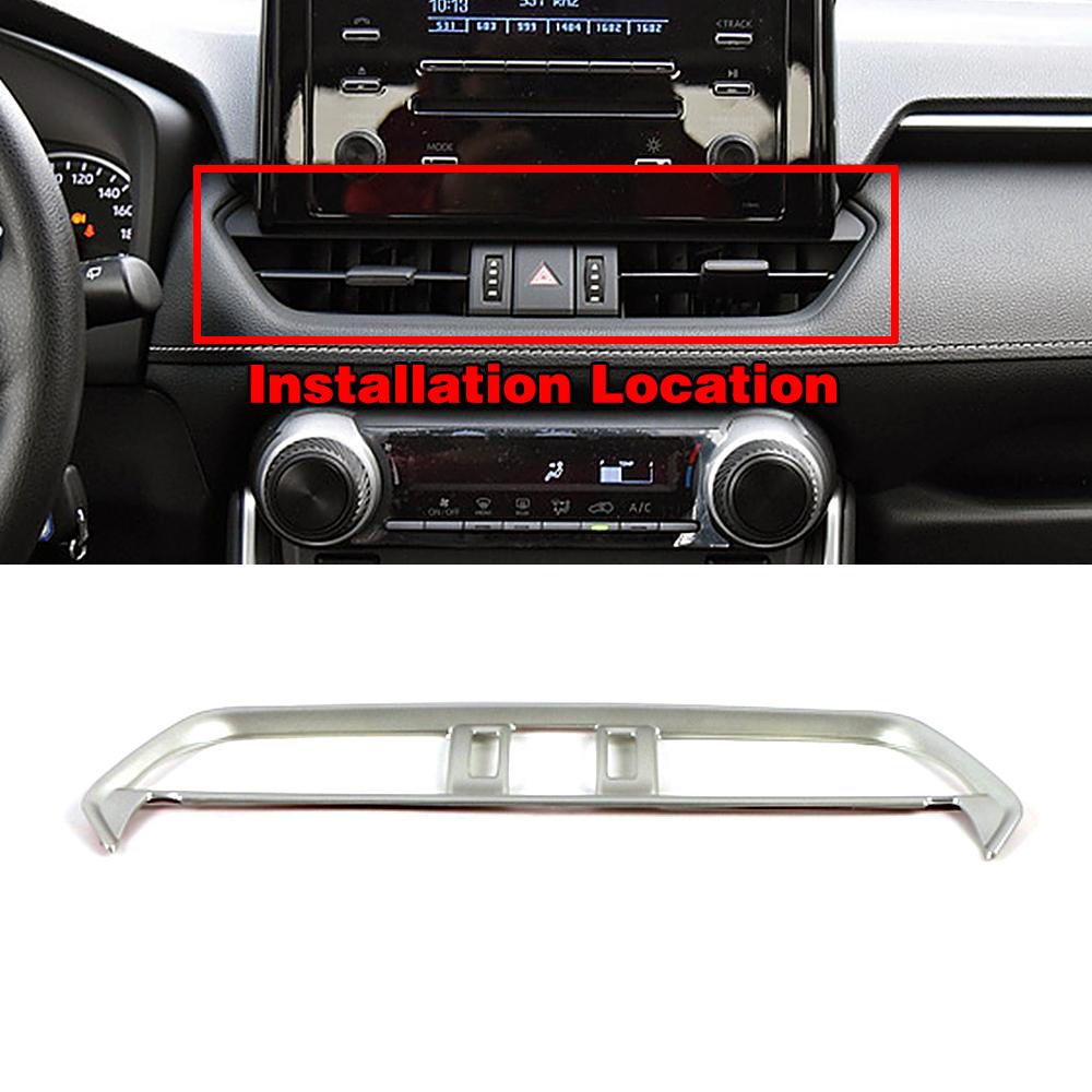 For Toyota Rav 4 Rav4 5 Gen -2023 Interior Moulding Dashboard Central Control Color Change Modify ABS Matte Silver