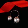 Size Party Street Shoot Imitation Pearl Fashion Accessories Finger Ring Opening Ring Jewelry