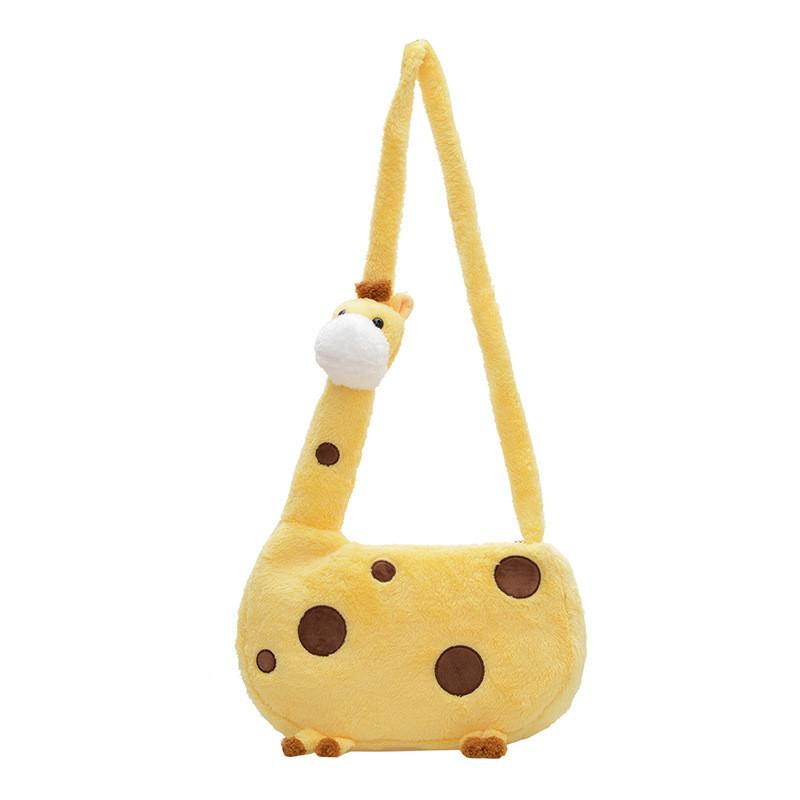 Adorable Plush Giraffe Shoulder Bag For Girls Super Lightweight And Breathable Design
