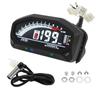 Digital Motorcycle Speedometer Speed Meter Tachometer RPM Gauge Fuel Gauge Odometer LCD Display Dashboard Panel Universal