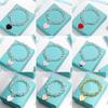 Womens Heart Shape Alloy Bracelet With Enamel Charm OT Clasp Ins Style Adjustable Length