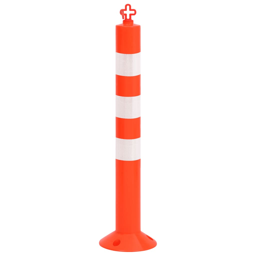Vidaxl Słupki Drogowe, 10 Szt., Z Łańcuchem, 75 Cm, Pe