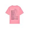 Li-Ning Peak Logo Print Solid Color Round Neck Short Sleeve T-Shirt Men Tops Flamingo-Pink AHSS136-4