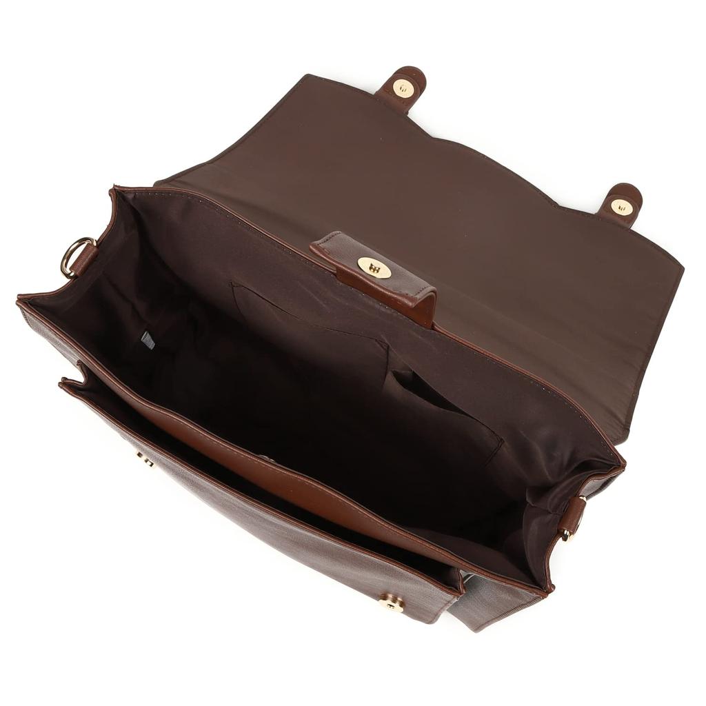 Satchel Bag 3way Backpack 3way Bag Square Bag Bag School Bag Rucksack Retro Bag Editor's (Dark Brown)