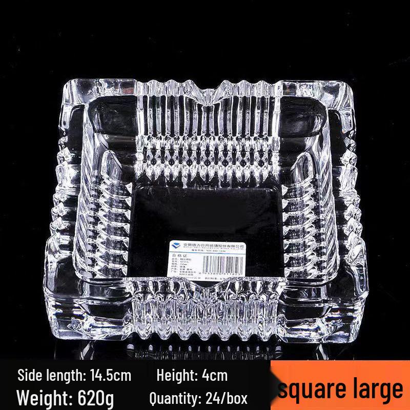 Crystal Glass Ashtray: Trendy, Dustproof & Stylish for Living Rooms
