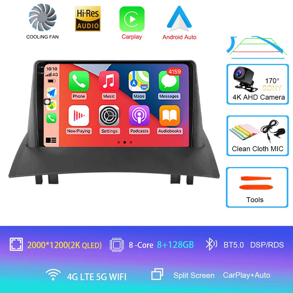 Android 14 2 Din Car Radio For Renault Megane 2 2002-2009 Multimedia Video Player Navigation GPS Stereo Head Unit