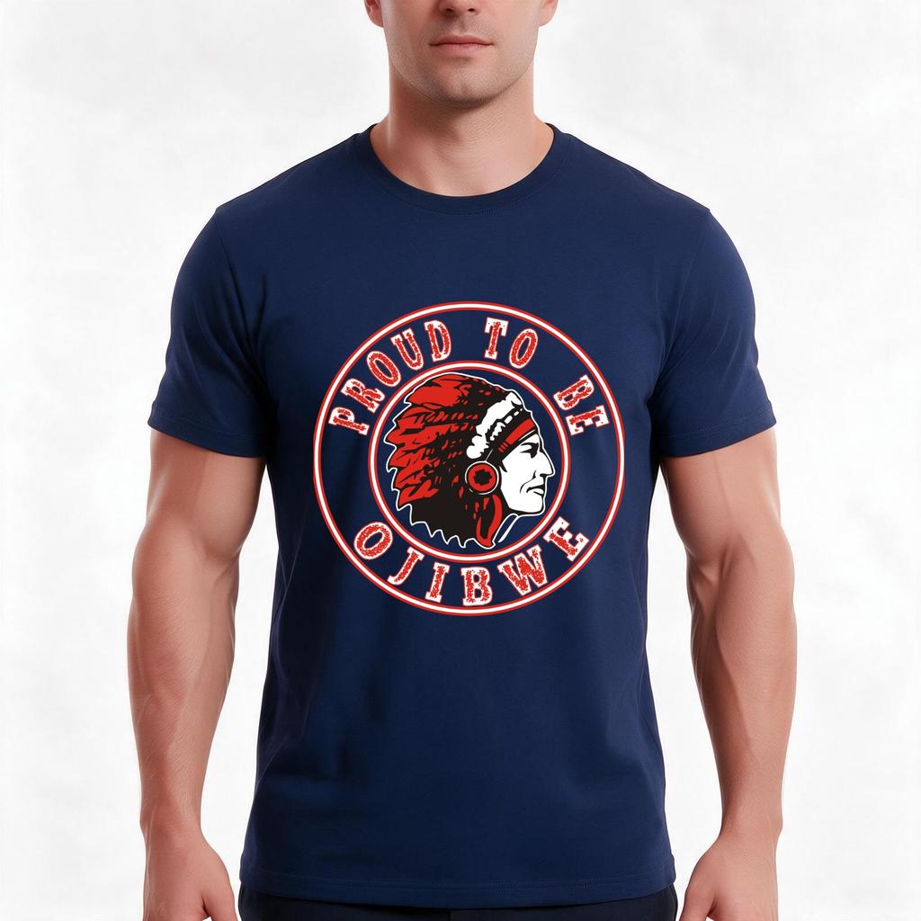 Native American Proud To Be Ojibwe TShirt Summer Casual Cotton Tee Oversized Streetwear Tops Vintage Graphic Print