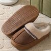 Crestar Fur Plush Women Slippers Indoor Warm Thick Soles Fluffy Female House Slippers Winter Fashion Non-slip Fuzzy Cotton Shoes